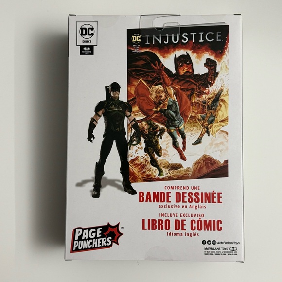DC Direct McFarlane Page Punchers GREEN ARROW 7” with Injustice Comic Book NEW - Picture 3 of 4